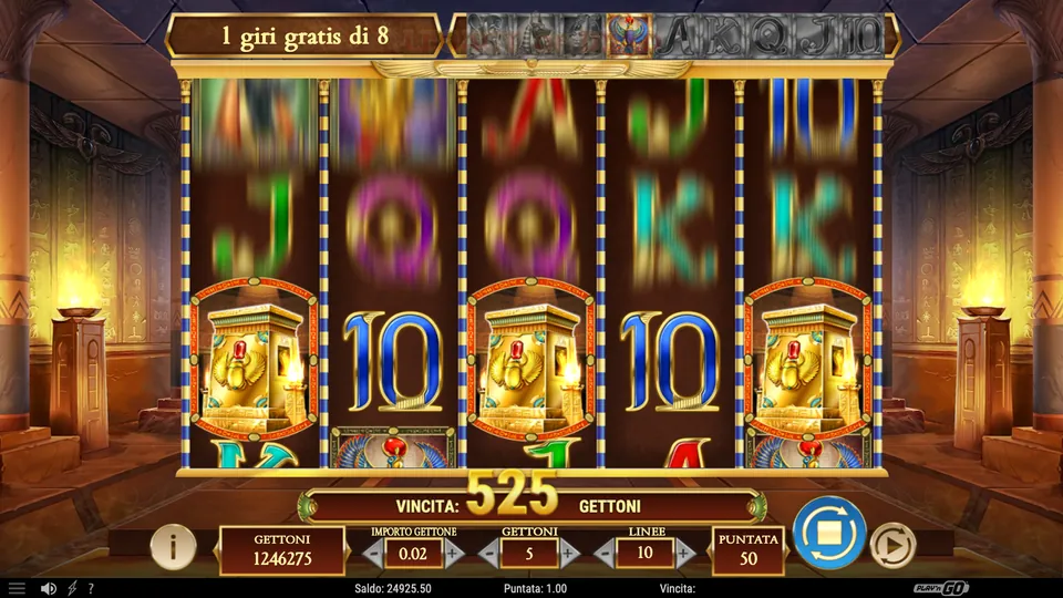 Legacy of Dead: tre Tombe d'oro attivano i giri gratis